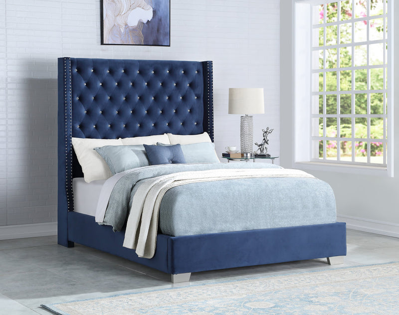 HH327 6ft Diamond Blue Queen Bed