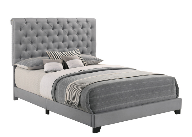 SH278 Fabric Dark Grey Twin Bed