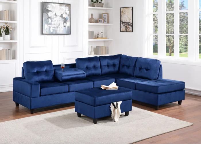 Heights Reversible Sectional With Ottoman