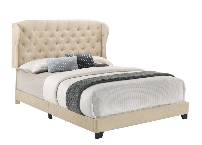 SH279 Fabric Beige King Bed