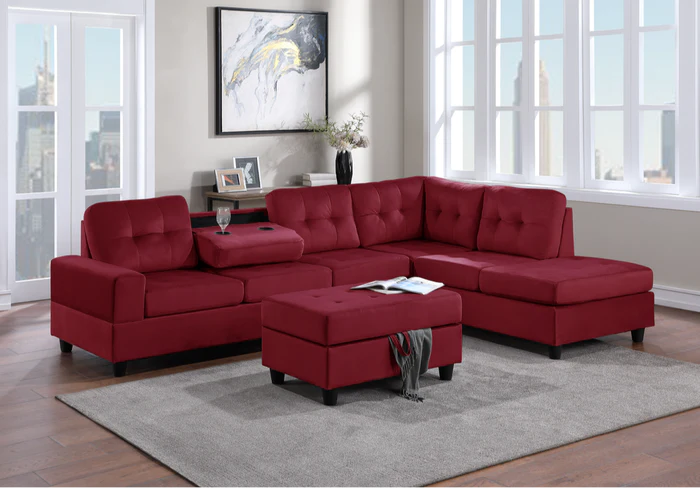 Heights Reversible Sectional With Ottoman