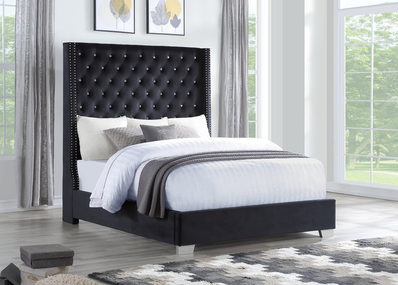 HH328 6ft Diamond Black King Bed