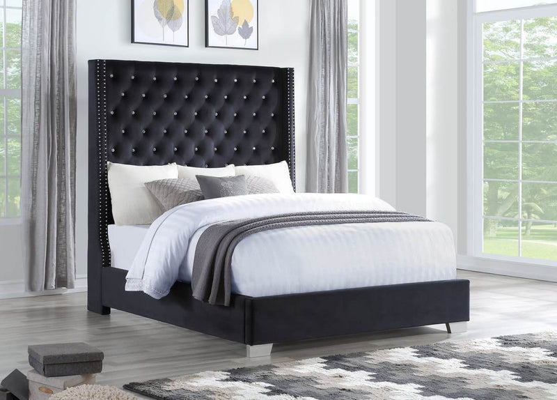 HH328 6ft Diamond Black Queen Bed