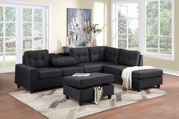 Heights Reversible Sectional With Ottoman