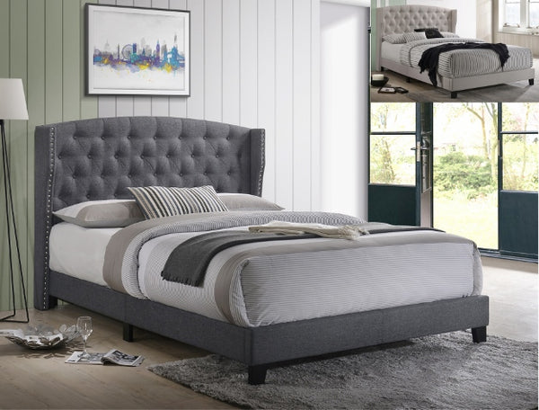 5266 Rosemary Grey Platform Queen Bed