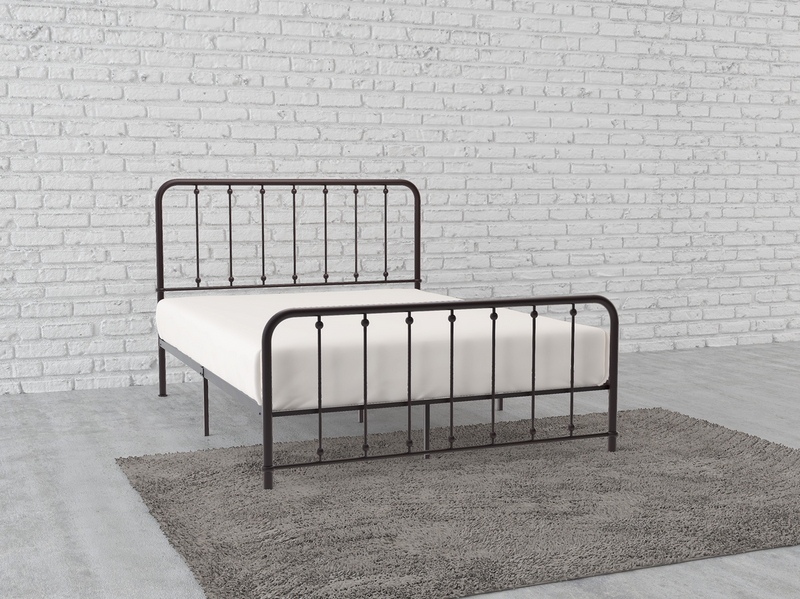 1638 Metal Bronze Platform Full Bed