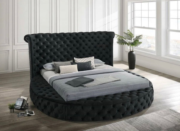 Penthouse Black Platform Queen Bed