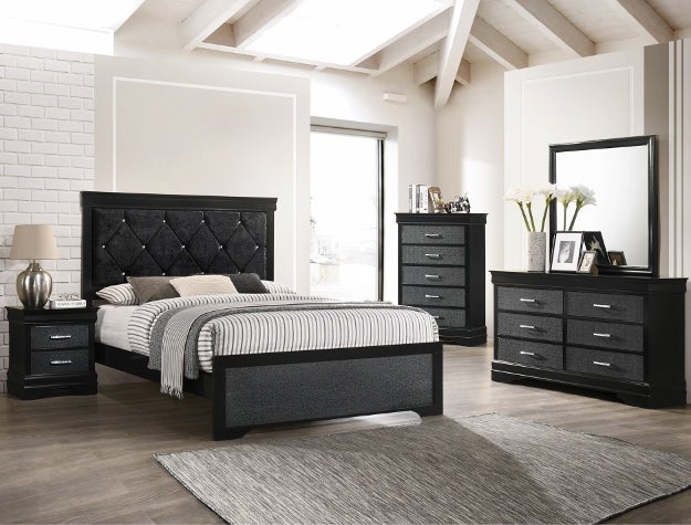 6918 Amalia Black Queen Bed