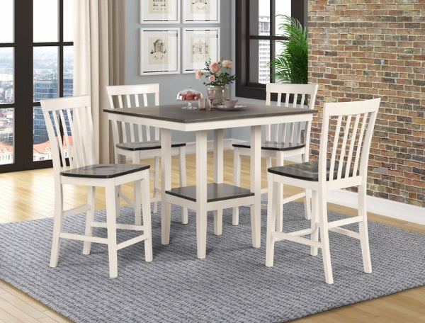 2682 Brody White Counter Height Dining Set 5-Piece