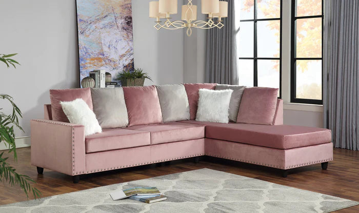 Cindy Reversible Velvet Sectional