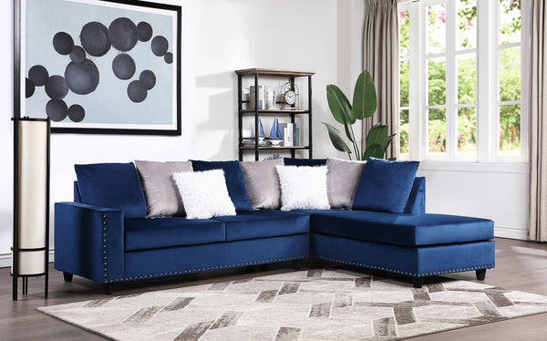 Cindy Reversible Velvet Sectional