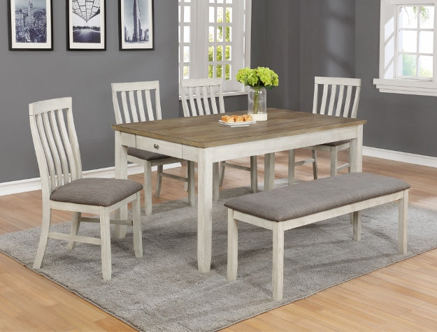 2217 Nina White Dining Set 6-Piece