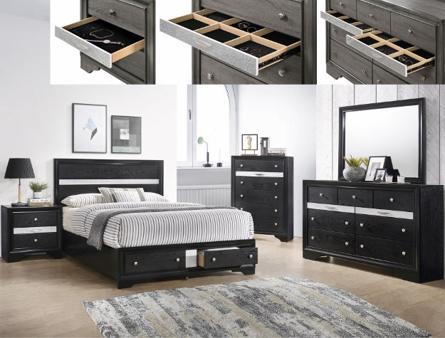 4670 Regata Black Queen Bed