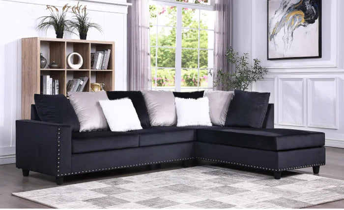 Cindy Reversible Velvet Sectional