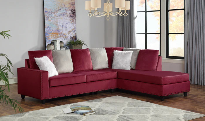 Cindy Reversible Velvet Sectional