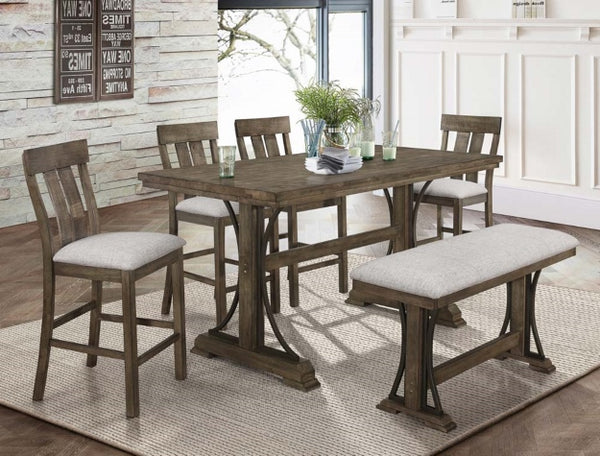 2831 Quincy Counter Height Grey Dining Set 6-Piece