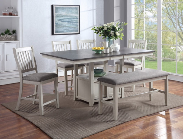 Buford Counter Height White Dining Set 6-Piece