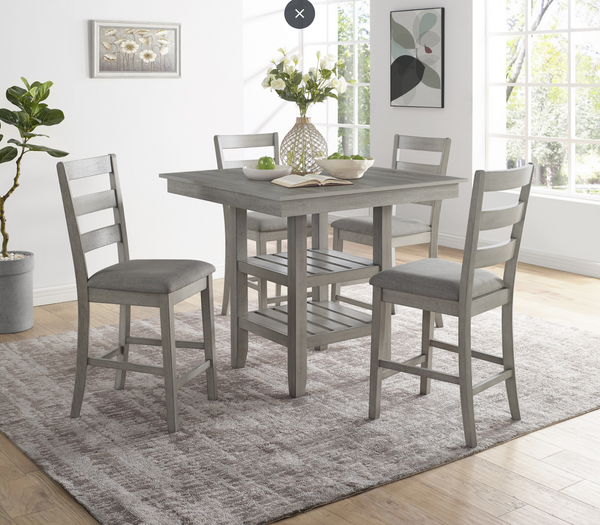 SH1157 Melamine Counter Height Grey Dining Set 5-Piece