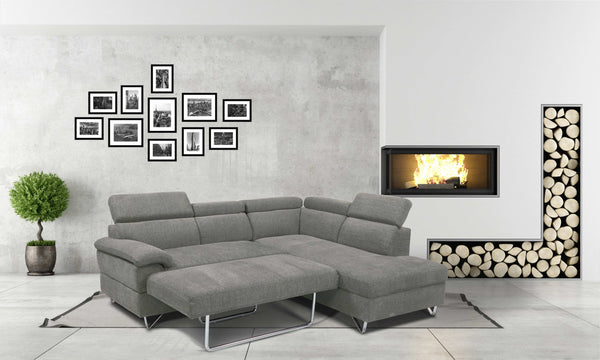 Justin Grey Fabric Sectional