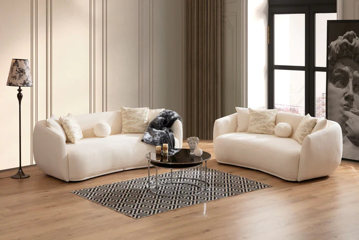 Layla Ivory Boucle Sofa & Loveseat