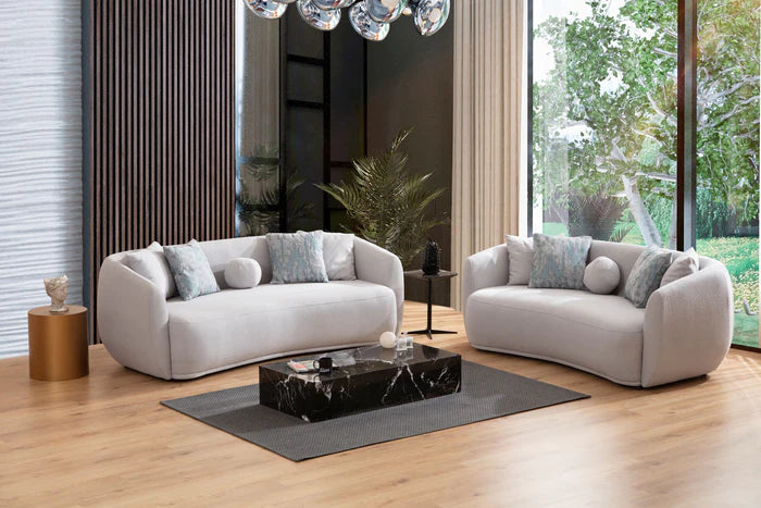 Layla Pewter Boucle Sofa & Loveseat