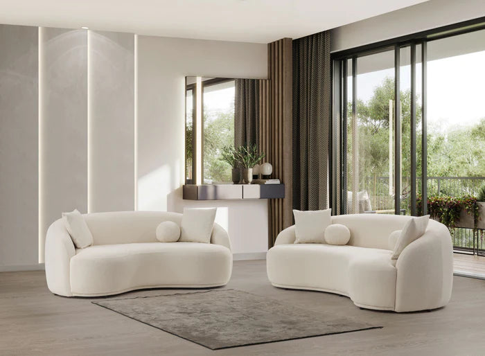 Bonita Ivory Boucle Sofa & Loveseat