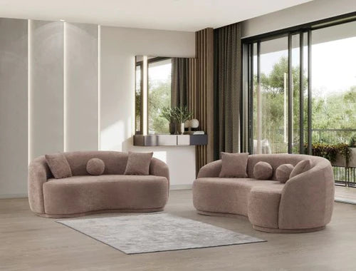 Bonita Mocha Boucle Sofa & Loveseat