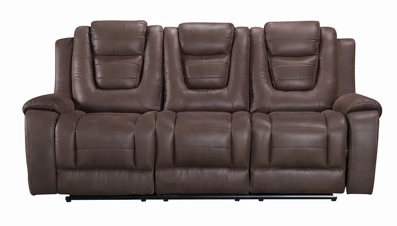 S9009 Galaxy Brown Recliner Set 3-Piece