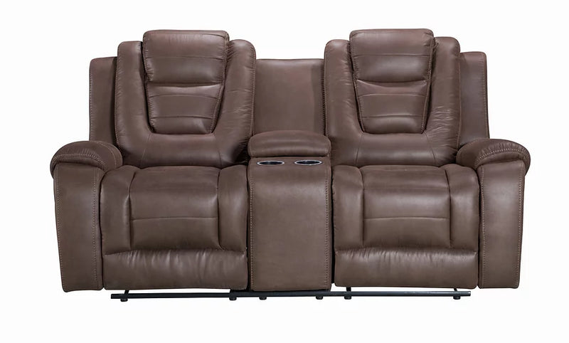 S9009 Galaxy Brown Recliner Set 3-Piece