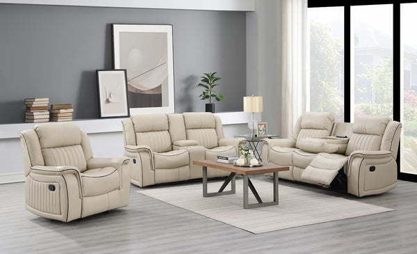 S9381 Lavon Cream Recliner Set