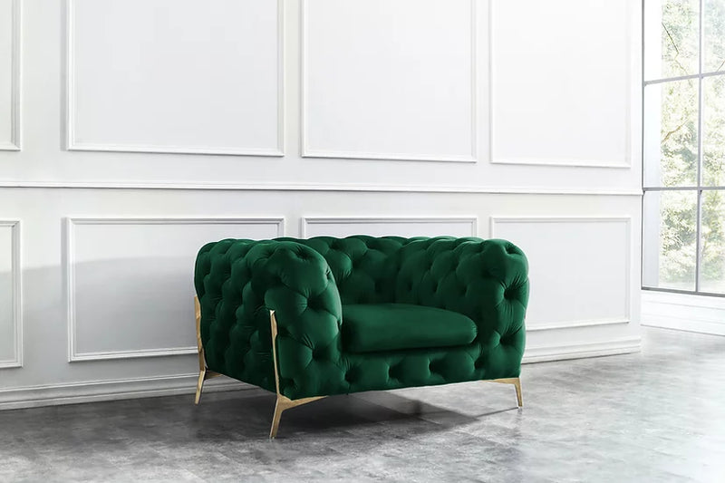 MI-1346 Lori Green Velvet Sofa&Loveseat Chair Set