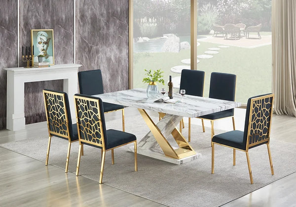 Viva Marble Table with Mimi chairs