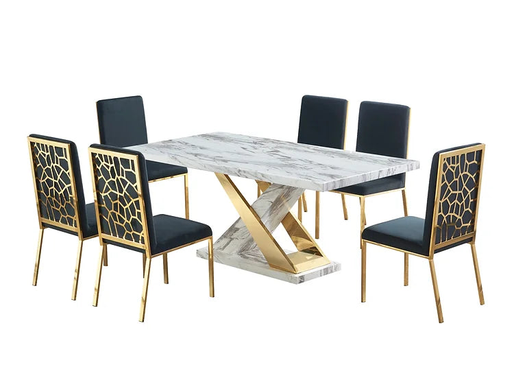 Viva Marble Table with Mimi chairs