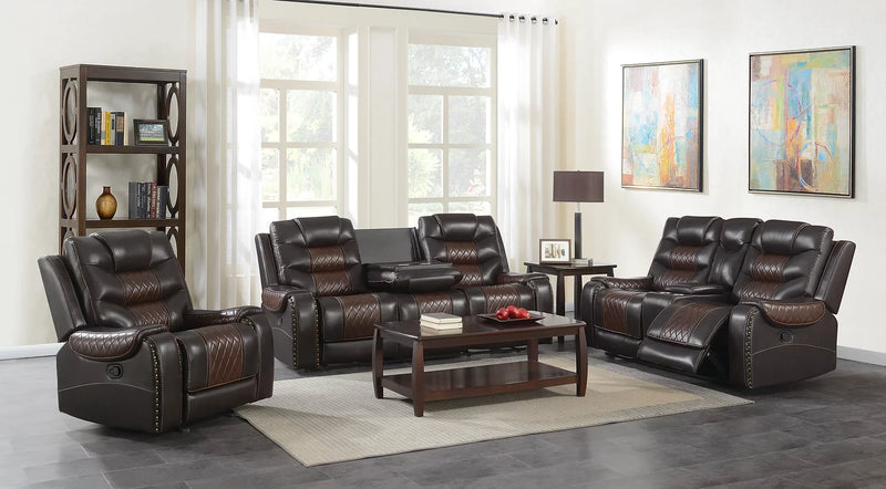 S1987 Phoenix Brown 3-Piece Recliner Set