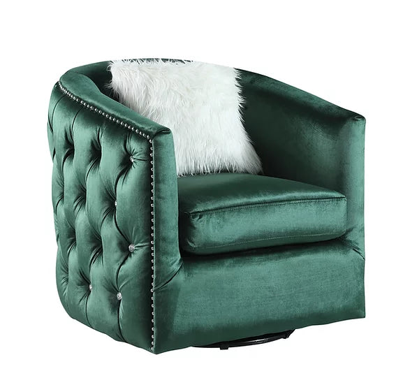 S4111 Paris Green Velvet Sofa&Loveseat Chair Set