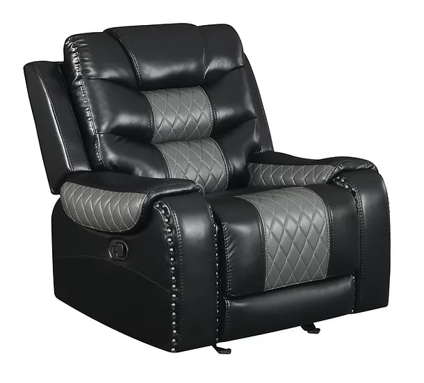 S1987 Phoenix Black Recliner Set 3-Piece