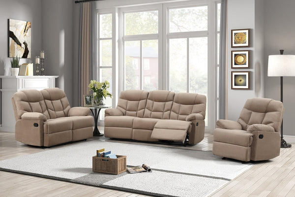 Niko Mocha Color - 3-Piece Reclining Set