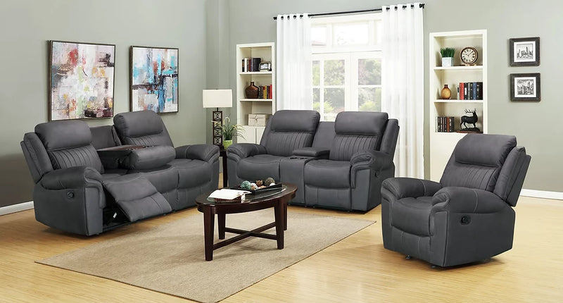 S2082 Telford Grey Recliner Set 3-Piece