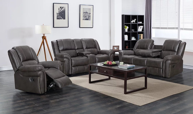 S9520 Kevin Grey Recliner Set 3-Piece